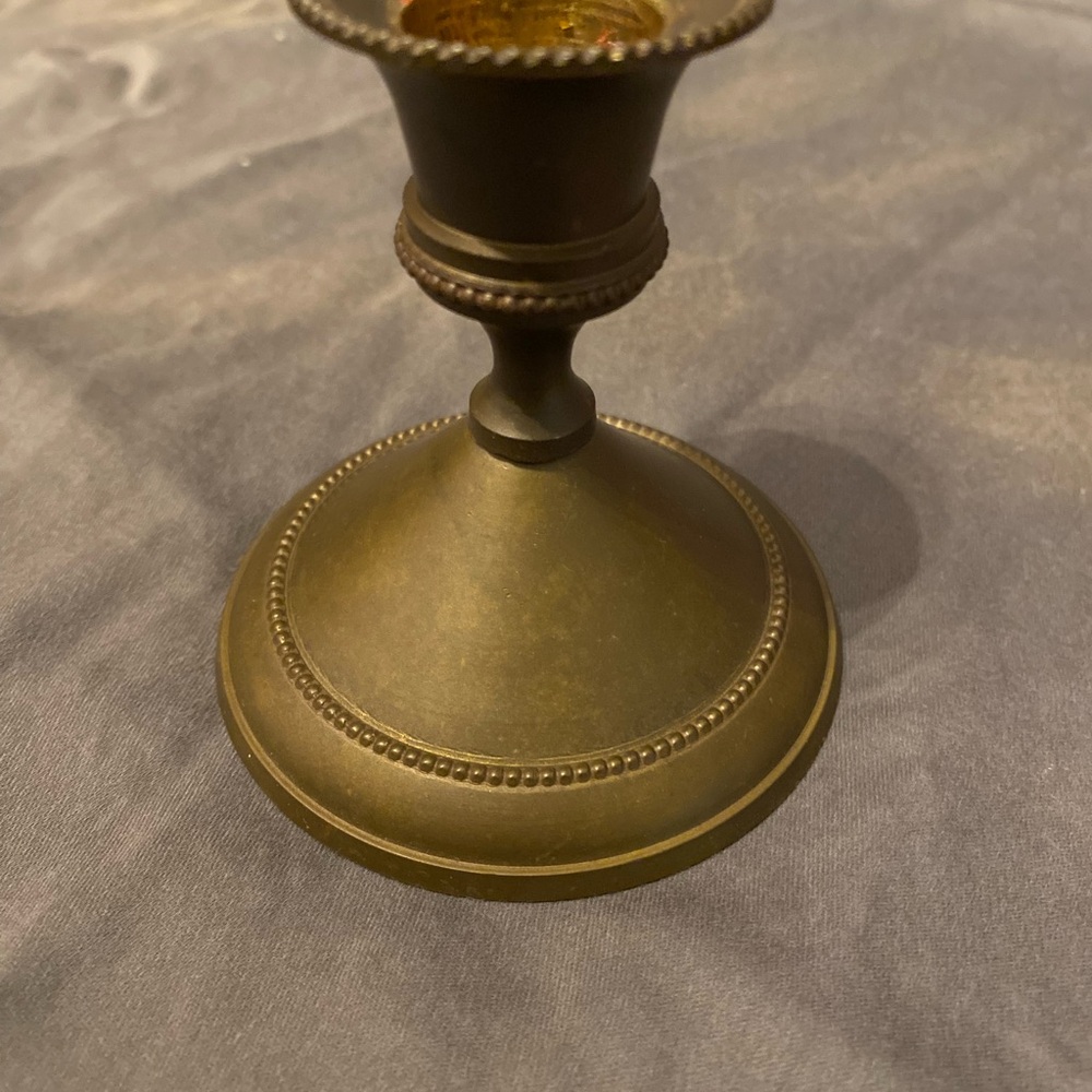 Vintage-Inspired Brass Candle Holder